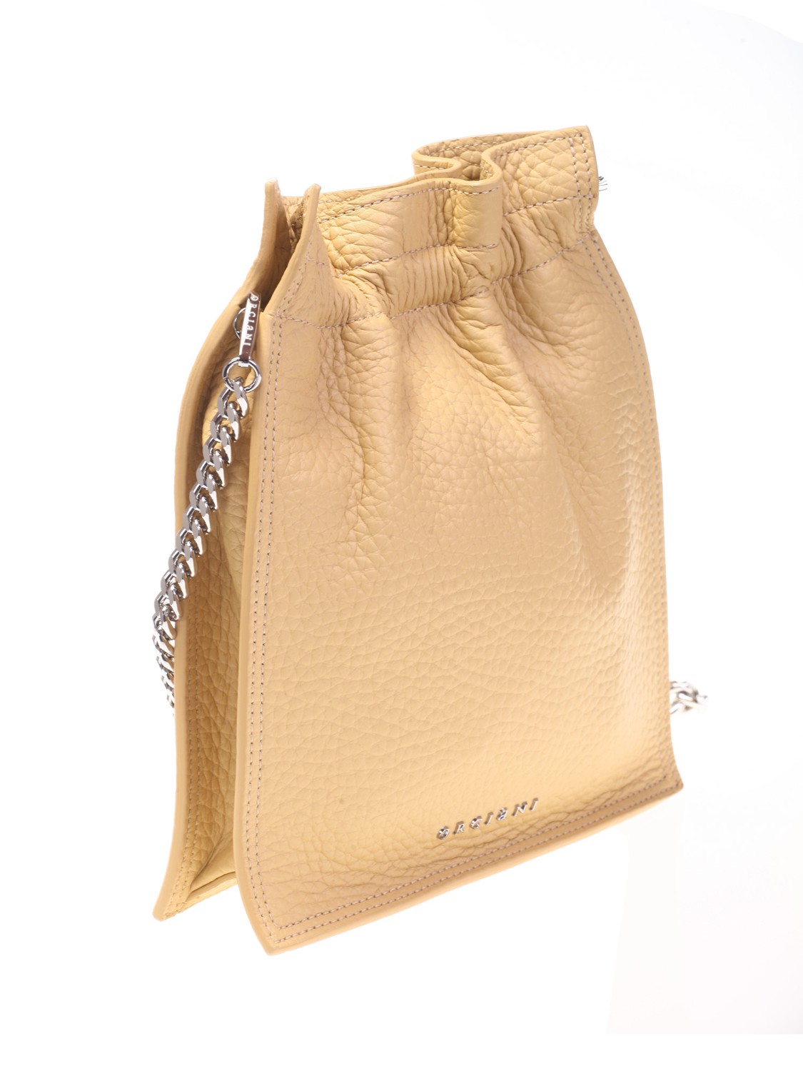 shop ORCIANI  Borsina: Orciani borsa a secchiello in pelle liscia, Petit Mini.
Chiusura a calamita con arricciatura.
Logo lettering sul davanti.
Tracolla a catena per uso crossbody.
Dettagli in metallo silver.
Dimensioni: larghezza: 20 cm altezza: 23.5 cm profondità: 4 cm.
Composizione: 100% pelle di vitello.
Fabbricato in Italia.. SD0170 SOF-TORTILLA number 9066936